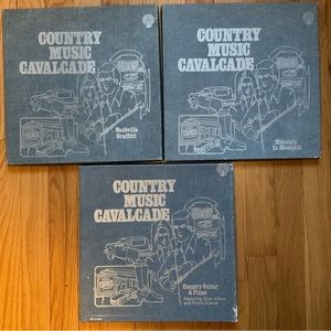 3 Boxed Sets VTG vinyl Country, compilations. Johnny Cash, Chet Atkinson, etc.